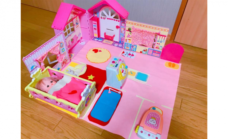作り方紹介 メルちゃん風おうちシート 双子ママの育児を楽しむアイディア箱 作り方紹介 メルちゃん風おうちシート 双子ママの育児を楽しむアイディア箱